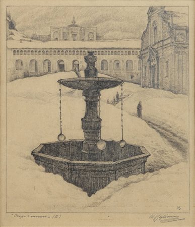 MARCELLO BOGLIONE<BR>Pescara  1891 - 1957 Torino<BR>"Oropa d'inverno" (II)