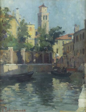NICOLA ARDUINO<BR>Grugliasco (TO) 1887 - 1974 Torino<BR>"Scorcio di Venezia" 1946