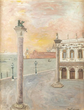 GIOSUE' CALIERNO<BR>Caserta 1897 - 1968 Pietra Ligure (SV)<BR>"Mattino a Venezia"