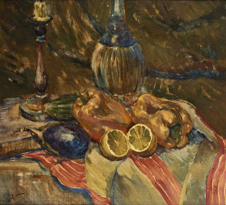 MARIO LISA<BR>Torino 1908 - 1992<BR>"Fiasco e limoni"