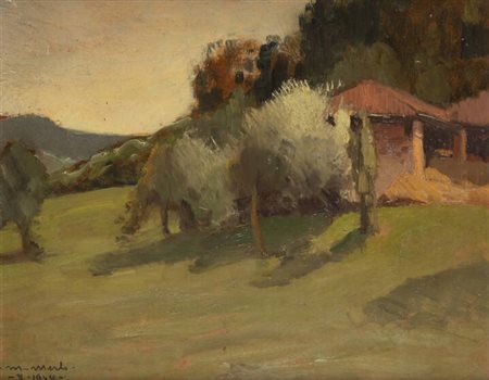 METELLO MERLO<BR>Milano 1886 - 1964 Torino<BR>"Campagna in agosto" 1944