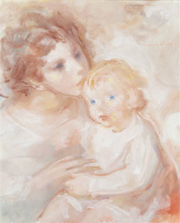 MARIO MICHELETTI<BR>Balzola Monferrato (AL) 1892 - 1975 Torino<BR>"Madre con bambino"