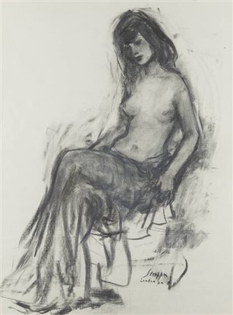 LEONARDO STROPPA<BR>Torino 1900 - 1991<BR>"Nudo" Londra 1972