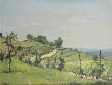 CARLO MUSSO<BR>Balangero (TO) 1907 - 1968<BR>"Paesaggio"