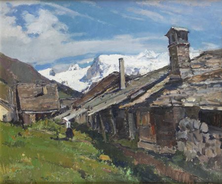 CARLO MUSSO<BR>Balangero (TO) 1907 - 1968<BR>"Paesaggio"