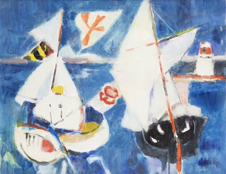 ENRICO PAULUCCI<BR>Genova 1901 - 1999 Torino<BR>"Barche"