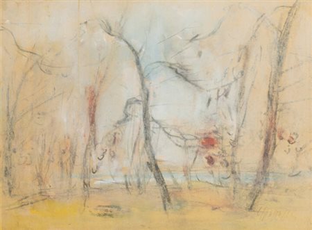 LUIGI SPAZZAPAN<BR>Gradisca d'Isonzo (GO) 1889 - 1958 Torino<BR>"Paesaggio autunnale" 1933