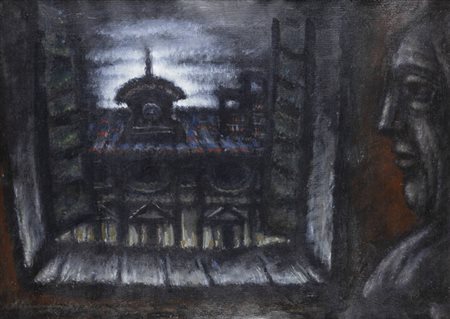 ENRICO ALIMANDI<BR>Torino 1910 - 1984<BR>"Senza titolo" 1959