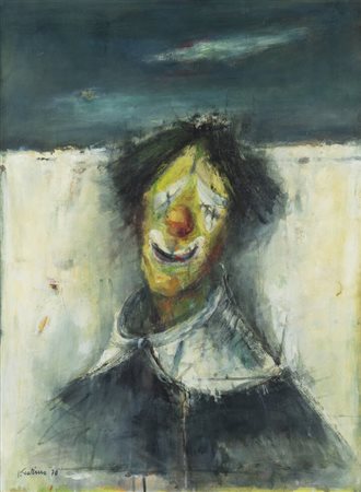 PIERO GARINO<BR>Leinì (TO) 1922 - 2009 Torino<BR>"Clown" 1970