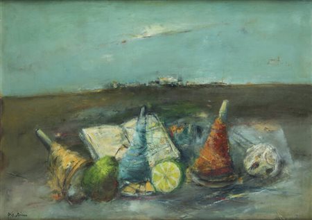 PIERO GARINO<BR>Leinì (TO) 1922 - 2009 Torino<BR>"Natura morta con spole"