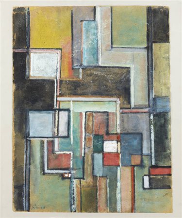 ALBINO GALVANO<BR>Torino 1907 - 1990<BR>"Composizione" 1958