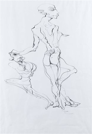 ENRICO COLOMBOTTO ROSSO<BR>Torino 1925 - 2013 Casale Monferrato (AL)<BR>"Figure"