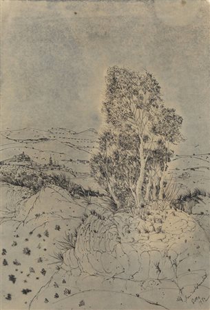 ENRICO COLOMBOTTO ROSSO<BR>Torino 1925 - 2013 Casale Monferrato (AL)<BR>"Alberi" 1952