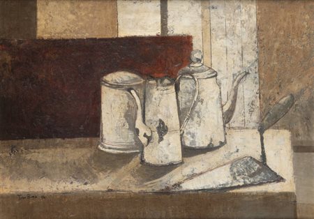 TINO AIME<BR>Cuneo  1931 - 2017 Gravere (TO)<BR>"Natura morta con caffettiera" 1974