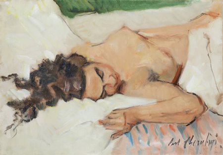 CARLO CHERUBINI<BR>Ancona 1897 - 1978<BR>"Il sonno"