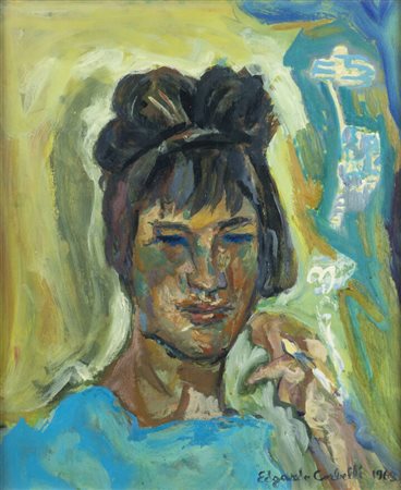 EDGARDO CORBELLI<BR>Torino 1918 - 1989<BR>"Ritratto femminile" 1963