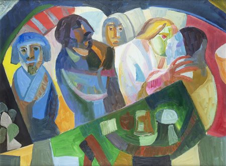 CARLO LORO<BR>Lonigo (VI) 1915 - 2002 Torino<BR>"Incontri" 1970