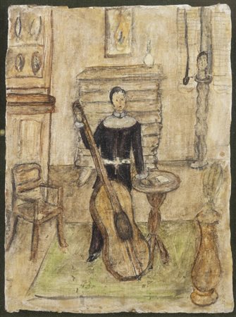 MINO ROSSO<BR>Castagnole (AT) 1904 - 1963 Torino<BR>"Giovane musicista" 1939-1940