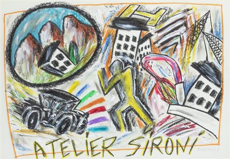 BRUNO DONZELLI<BR>Napoli 1941<BR>"Atelier Sironi"