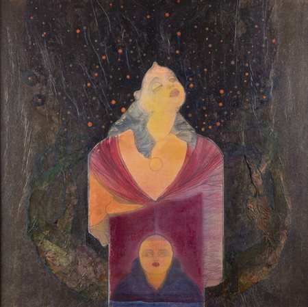 MARIO GRAMAGLIA<BR>Torino 1943<BR>"Madonna con bambola 2" aprile 1993