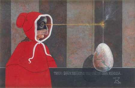 FABRIZIO RICCARDI<BR>Roma 1942<BR>"Troppo grave pressione per così tenera essenza" dicembre 1976