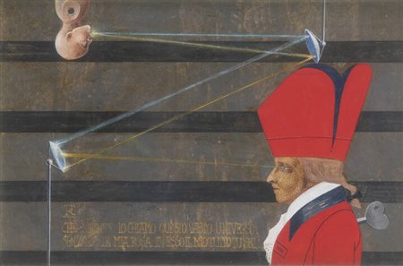 FABRIZIO RICCARDI<BR>Roma 1942<BR>"Ché niente io chiamo questo vasto universo senza di te mia rosa in esso il mio tutto tu sei" 1977