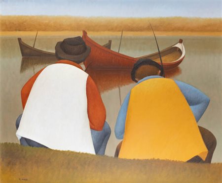 ROBERTO MASI<BR>Firenze 1940 - 2011<BR>"Due pescatori"