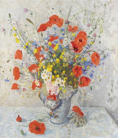 GIUSEPPE MANZONE<BR>Asti (AT) 1887 - 1983<BR>"Fiori di campo" 1946