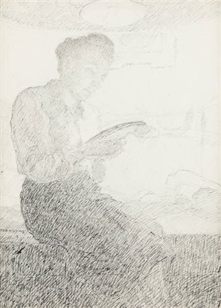 GIUSEPPE MANZONE<BR>Asti (AT) 1887 - 1983<BR>"Disegno per la ricamatrice"