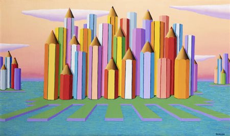 ANTONIO BENCICH<BR>Biella 1949<BR>"Isola metropolitana"