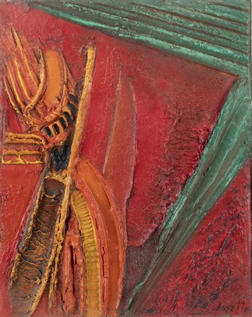 FRANCO ASSETTO<BR>Torino 1911 - 1991 New York (USA)<BR>"Strutture in rosso" 1961