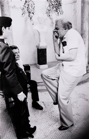 Tazio Secchiaroli 1925-1998, Federico Fellini e Marcello Mastroianni, sul set del film 'La città delle donne'