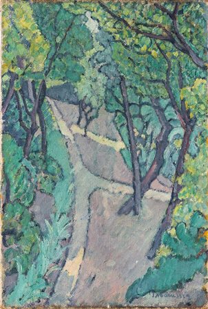 Piero Marussig 1879 Trieste-1937 Pavia, Nel parco