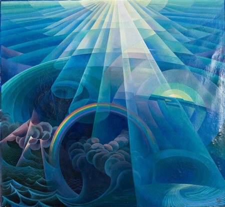 Gerardo Dottori 1884 Perugia-1977 Perugia, Volo sull'oceano