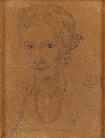 Giorgio De Chirico 1888 Volo (GR)-1978 Roma, Ritratto di Leda Mastrocinque