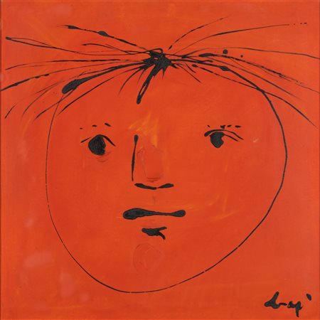 Enrico Baj 1924 Milano-2003 Vergiate (VA), Testa solare