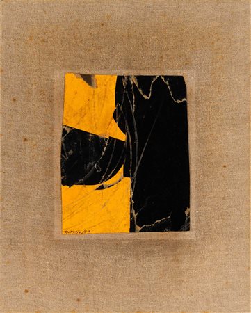 Mimmo Rotella 1918 Catanzaro-2006 Milano, Nero su giallo