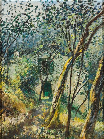 Michele Cascella 1892 Ortona (CH)-1989 Milano, Lo studio del pittore a Portofino