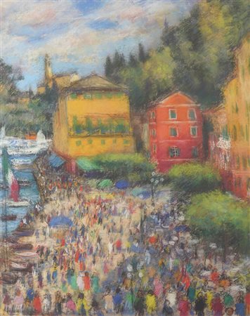 Michele Cascella 1892 Ortona (CH)-1989 Milano, Vacanze a Portofino