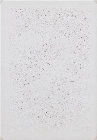 Dadamaino 1930 Milano-2004 Milano, Costellazioni (Rosso rubino)