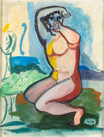 Sandro Chia Nascita: 1946 Firenze, Figura in ginocchio