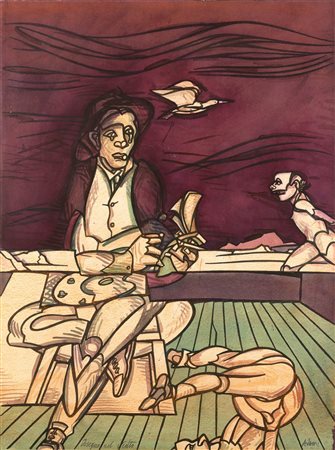 Valerio Adami Nascita: 1935 Bologna, Disegno nel vento