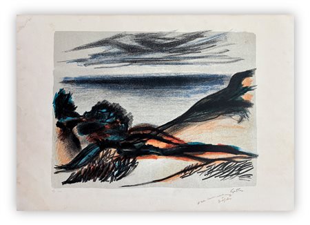 RENATO GUTTUSO (1911-1987) - Scilla - Marina, 1962