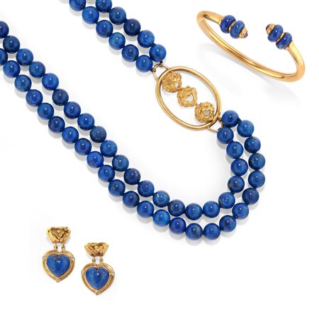 Lotto di gioielli con lapislazzuli 