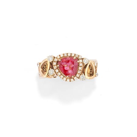 Chantecler - Anello con tormalina rosa