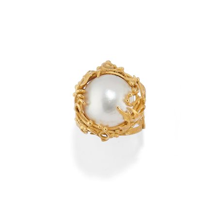 Anello con perla mabè