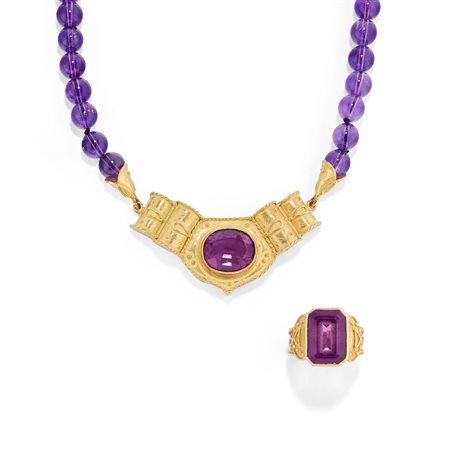 Demi parure con ametiste