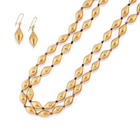 Demi-parure in foglia d'oro