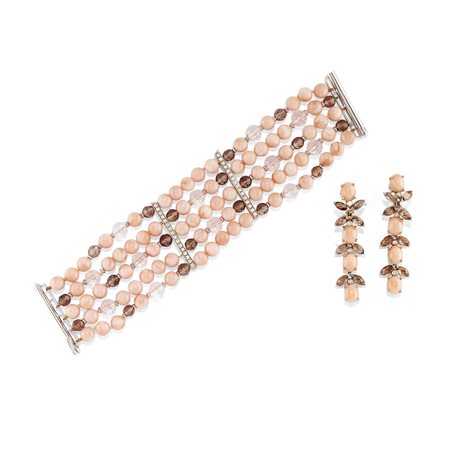 Demi parure con corallo