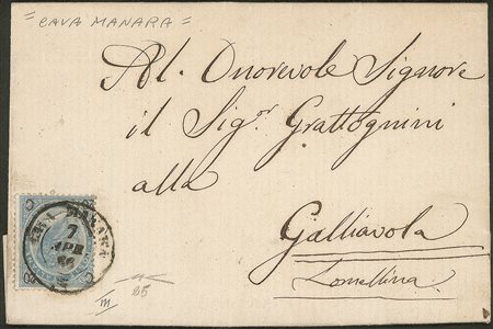 Antichi Stati Italiani - Lombardo Veneto - Lettera spedita da CAVA MANARA (PV)